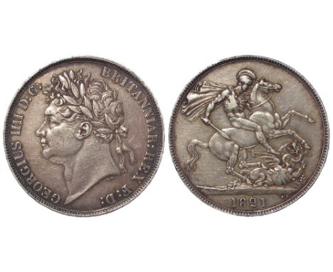 Crown 1821 Secundo, toned GVF. Light edge knock. 