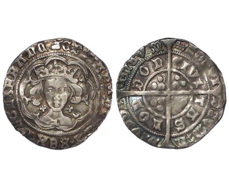 Edward IV, First Reign 1461-1470, silver groat, Light Issue 1464-1470, mm. Crown [1468-1469] of London, Quatrefoils at neck, 