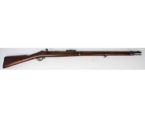 Rifle: A good Mauser Model 71/84 Service Rifle in 11mm (obsolete calibre no licence required) Action dated 1886 made at SPAND