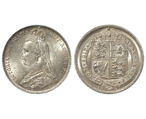 Sixpence 1887 Jubilee garter withdrawn type, see S.3928, a new variety confirmed by Maurice Bull 10/3/17 with R over I in VIC