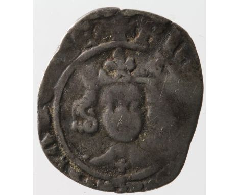 Richard II silver penny of York, first issue with lis on breast and small quatrefoil at centre of reverse, Spink 1690, flan a