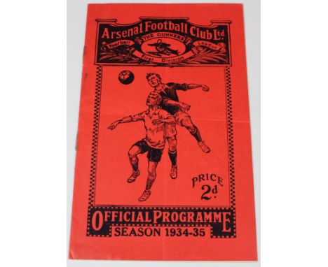 Arsenal v Chelsea F/L Div 1, 6th April 1935 programme