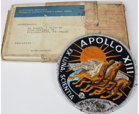 Apollo XIV limited edition silver mini coin containing silver that travelled around the moon and back on Apollo XIV, with cer