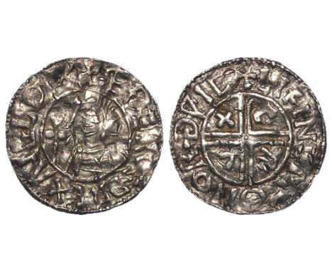 Aethelred II silver penny, Crux Issue, Scandinavian imitation of 'Norwich', reverse reads:- +LIFINC M-O NORDPIC ['D' with tho