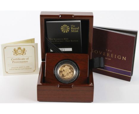 Sovereign 2015 "First Edition" Proof FDC boxed as issued