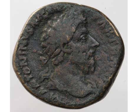 Marcus Aurelius sestertius, Rome Mint 169 A.D., reverse:- Aequitas seated left, holding scales and cornucopiae, Sear 5012, GF