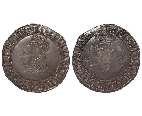 Ireland Shilling Elizabeth I 'Fine Coinage' of 1561 S.6505 Obverse Fine with an even portrait and a small stain on the inner 