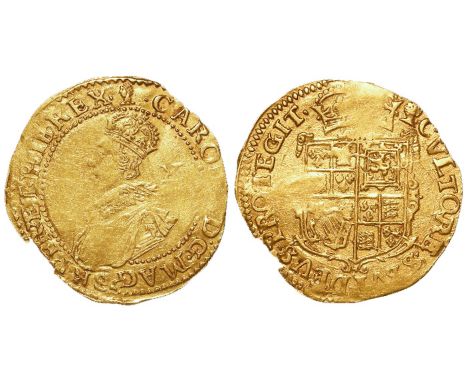 Charles I gold Double-crown, Tower Mint under the King 1625-1642, mm. Negro's Head, 1626-1627, Group B, Bust 2, Spink 2699, w