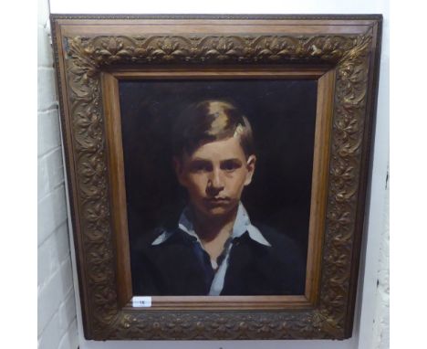 Max Meldrum (Australian 1875-1955) - a portrait of a fifteen year old Nestor Mas&nbsp; oil on panel&nbsp; bears a signature&n