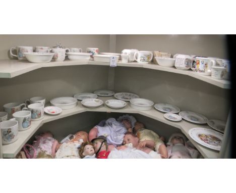 Peter Rabbit, Winnie the Pooh and Thomas the Tank engine collectable ceramics: to include a babies bowl&nbsp; 6"dia 