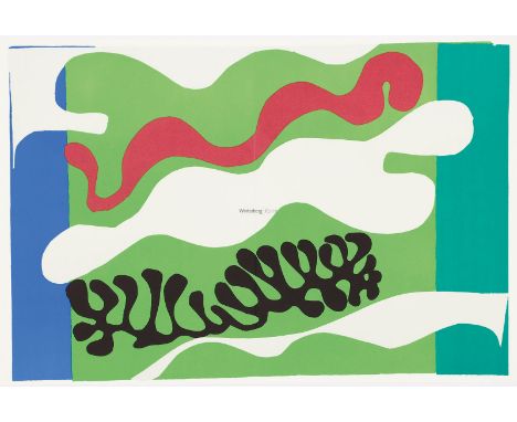 HENRI MATISSE   Le Cateau-Cambrésis 1869 - 1954 Nizza: Le Lagon. Planche XVIII der Folge „Jazz“ 1947. Farblithographie auf de