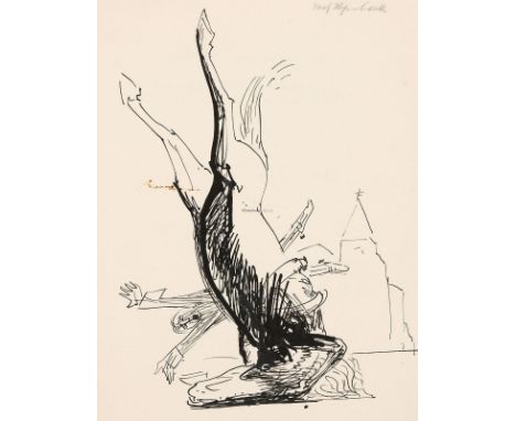 JOSEF HEGENBARTH Böhmisch-Kamnitz 1884 - 1962 Dresden: Der Reiche stürzt mit seinem Pferd zu Boden. Illustration zu dem Märch