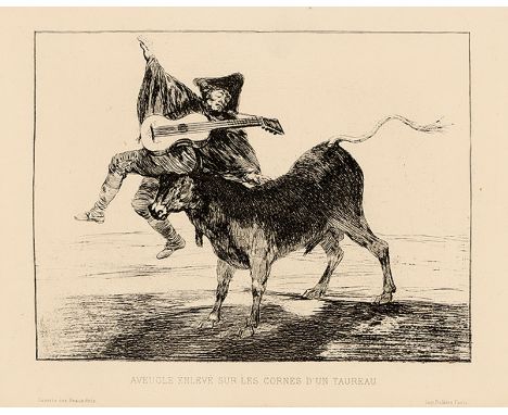 FRANCISCO DE GOYA Y LUCIENTES   Fuentetados 1747 - 1828 Bordeaux: Dios se lo pague a usted. Der Blinde, der auf den Hörnern e