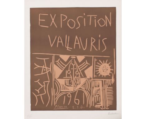 PABLO PICASSO   Malaga 1881 - 1973 Mougins: Affiche Exposition Vallauris 1961. Plakat für die Association des Potiers de Vall