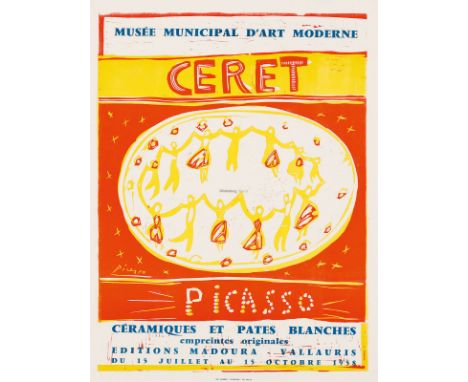 PABLO PICASSO   Malaga 1881 - 1973 Mougins: Céret-Picasso. Ausstellungsplakat des Musée municipale d’Art moderne, Céret 1958.