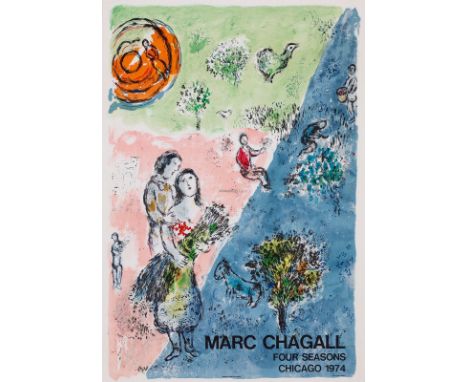 MARC CHAGALL   Witebsk 1887 - 1985 Vence: Les quatres Saisons. Plakat „Four Seasons“, Chicago 1974. Farblithographie 1974. So