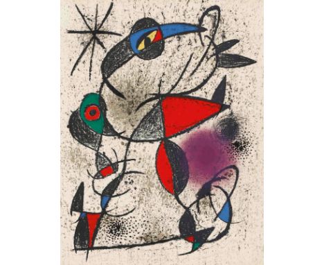 JOAN MIRO   Montroig 1893 - 1983 Mallorca: Jaillie du Calcaire. Farblithographie aus „Souvenirs et Portraits d’Artistes“ 1972