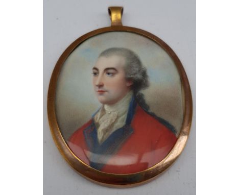 English School (18th/19th century): John Frederick Sackville, 3rd Duke of Dorset (1745-1799), portrait miniature unsigned, th