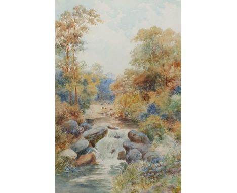 O. H. Thomas (British early 20th century): Cattle in River Landscape, watercolour signed 52cm x 35cmClick here to view furthe