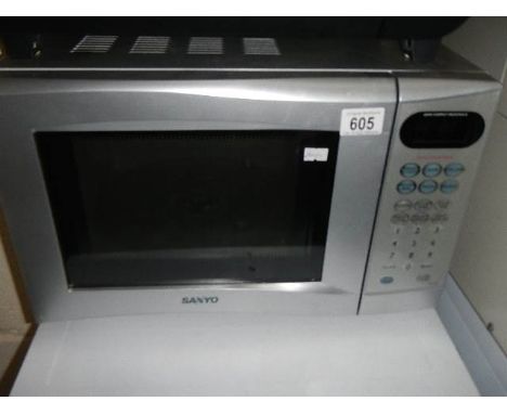 A Sanyo compact microwave oven.