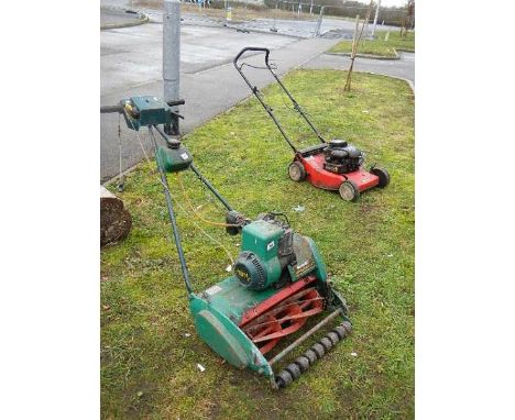 2 petrol mowers - Qualcast Suffolk Punch 43S and a Sovereign with Briggs/Stratton 450 series 148cc engine.