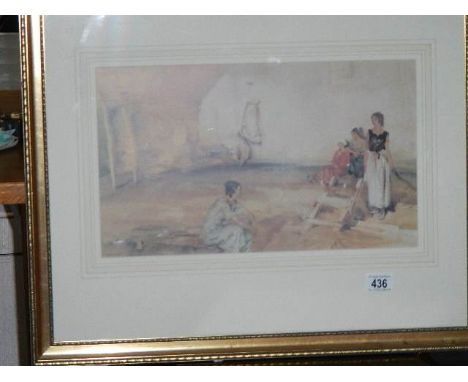 A framed and glazed Russell Flint print.