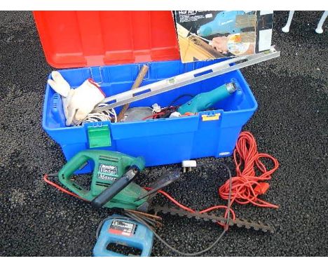 A good lot of tools and tool box.