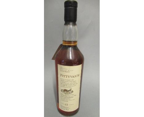 One bottle Pittyvaich 12yr old Speyside single malt scotch whiskyCondition good