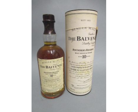 One bottle Balvenie 10yr old Founder's Reserve single malt scotch whisky, tubeCondition good