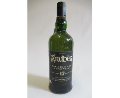 One bottle Ardbeg 17yr old single Islay malt scotch whiskyCondition - Good, minor damage to label corner