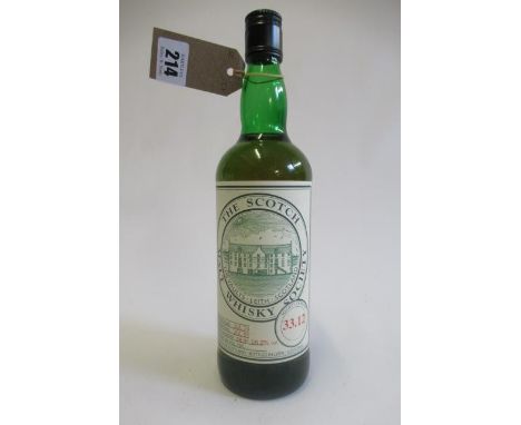 One bottle Scotch Malt Whisky Society (Ardbeg), cast no. 33.12, distilled Jul 74, bottled Jul 91, 56.2% vol.Condition good