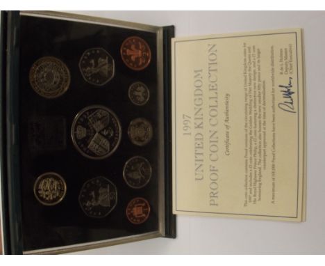 Royal Mint cased proof coin set 1997