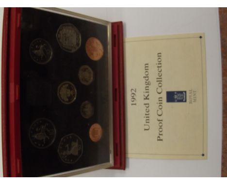 Royal Mint cased proof coin set 1992