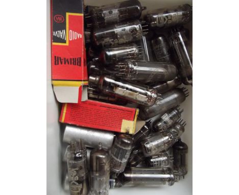 Box of vintage valves
