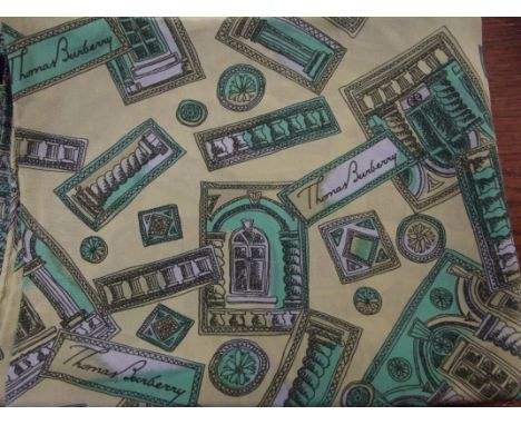Thomas Burberry silk scarf 