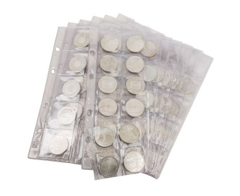 BRD / EURO / Silber - ex 2002/10, ca. 100 x 10 Euro, in Folien, meist stempelglanz, unzirkuliert.| BRD / EURO / Silver - ex 2