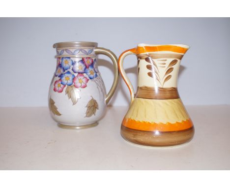 Charlotte Rhead Bursley ware jug together with a Myott Son &amp; Co jug