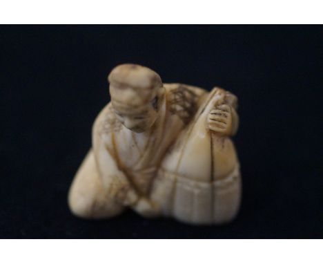 Ivory Netsuke from the Japanese Mejia period - Old man