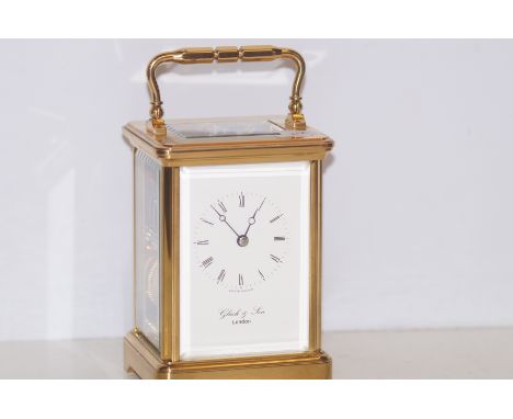 Brass carriage clock Gluck &amp; Son London
