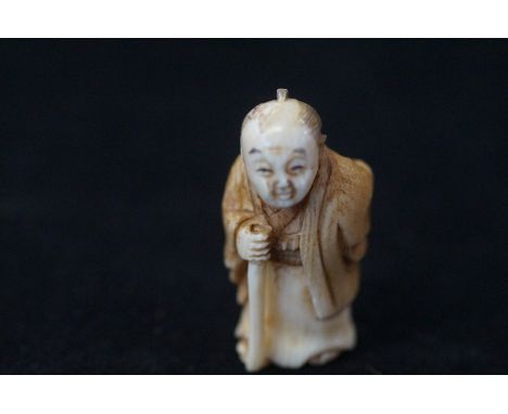 Ivory Netsuke from the Japanese Mejia period - Old man