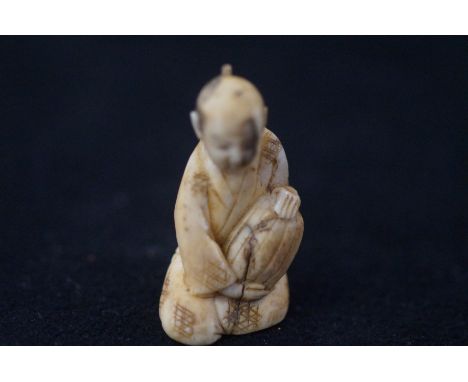 Ivory Netsuke from the Japanese Mejia period - Old man