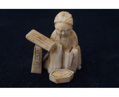 Ivory Netsuke from the Japanese Mejia period - Old man