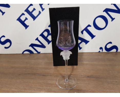 VERSACE FOR ROSENTHAL A LILA GRAPPA GLASS FLUTE IN ORIGINAL BOX