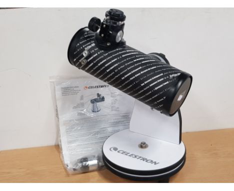 CELESTRON FIRST SCOPE TELESCOPE, 76MM COAT OPTIC, MODEL 21024 WITH INSTRUCTIONS