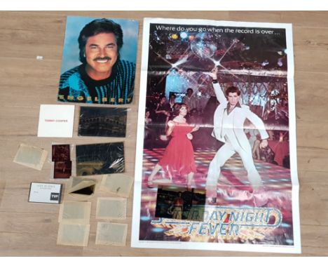 SATURDAY NIGHT FEVER ORIGINAL POSTER, LOST IN SPACE INTERVIEWS, TOMMY COOPER CD, ENGLEBERT HUMPERDINCK CONCERT PROGRAMME AND 