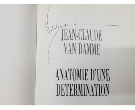 JEAN CLAUDE VAN DAMME BIOGRAPHY SIGNED BY THE MAN HIMSELF, SUPPLIED WITH A PHOTO OF VAN DAMME WITH THE AUTHOR