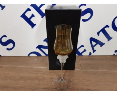 VERSACE FOR ROSENTHAL A GRUN GRAPPA GLASS FLUTE IN ORIGINAL BOX