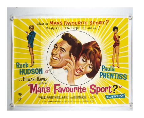 Man's Favourite Sport (1964) Quad Posters, three copies of the UK Quad poster for the comedy starring Rock Hudson - all rolle