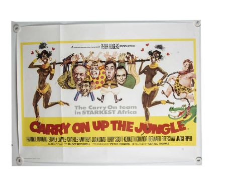Carry On Up The Jungle (1970) Quad Poster, UK Quad poster for this classic Carry On film starring Frankie Howerd, Sid James e