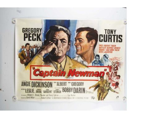 Captain Newman (1963) Quad Posters, three copies of the UK Quad poster for the film starring Gregory Peck and Tony Curtis - a